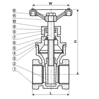 Z15W Female screw gate valve