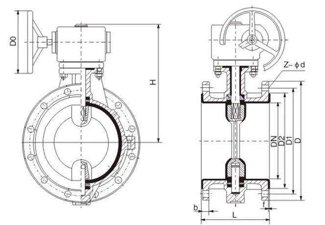 D341F4-10C full lined PTFE butterfly valve