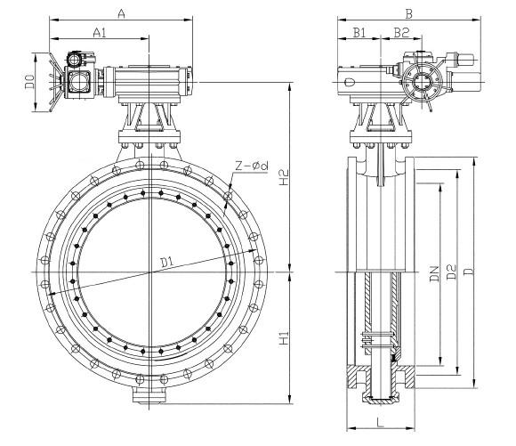 Electric actuator butterfly valve