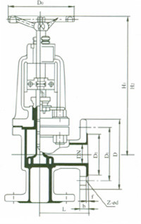 J44H Angle type gliobe valve