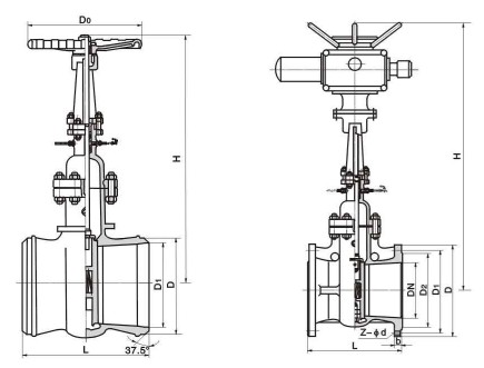 Electric water seal gate valve