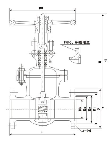 Flange vaccuum gate valve