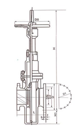 High pressure flat gate valve