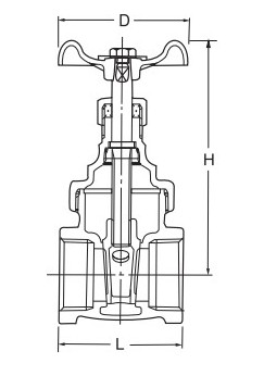 Female thread gate valve