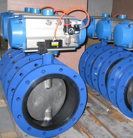 pneumatic flanged butterfly valve
